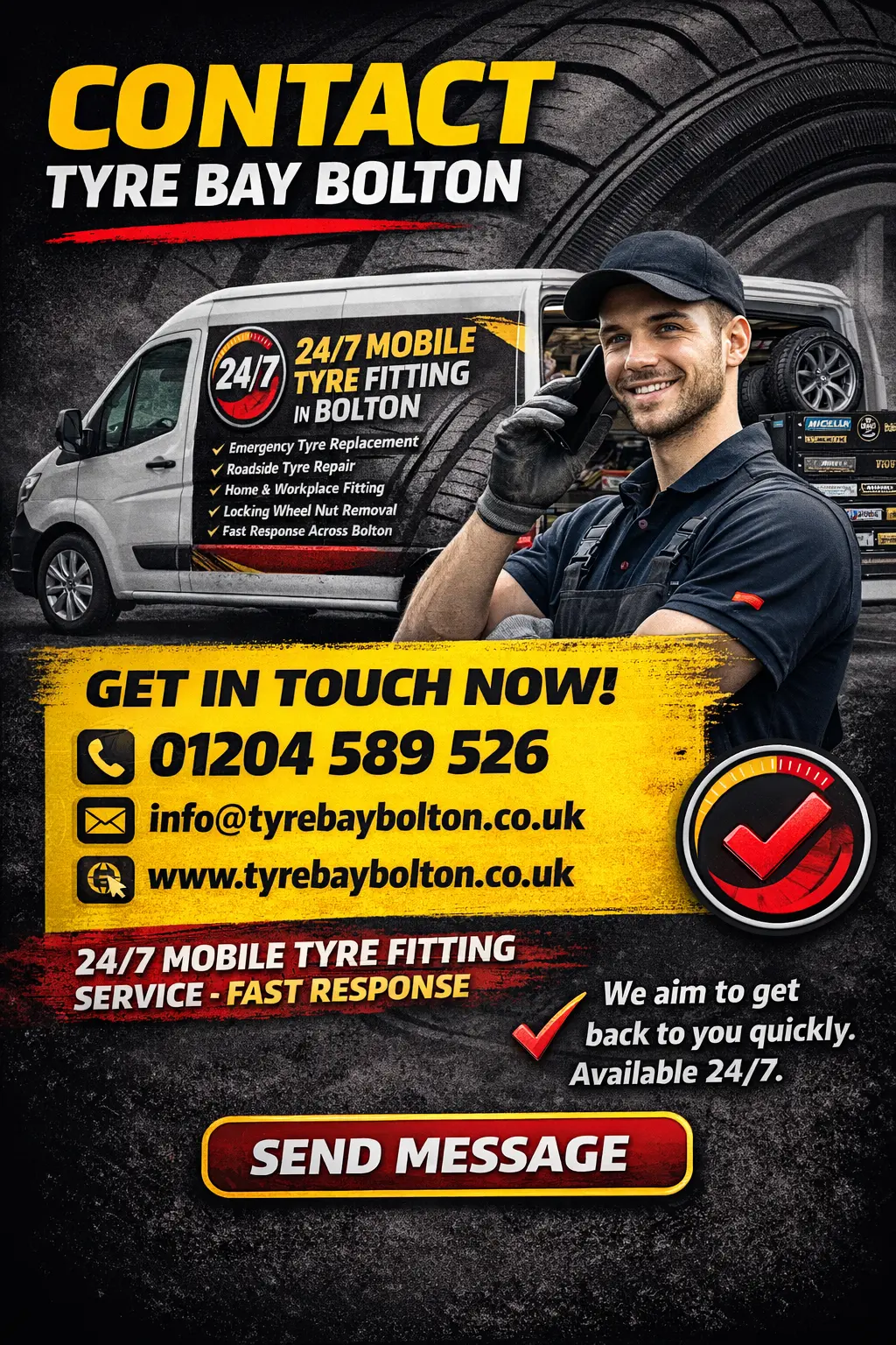 Tyre Bay Bolton Poster