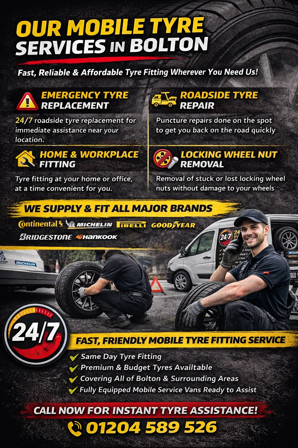 Tyre Bay Bolton Services Poster